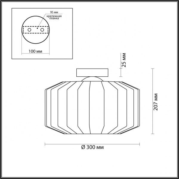 фото Дымчатый/черный Светильник потолочный E27 1*60W BINGA PENDANT, арт. 4746/1C