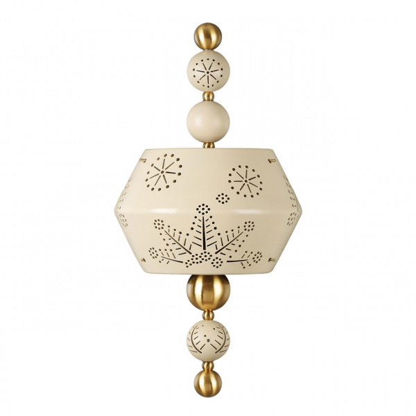 Бежевый/античная бронза/металл/керамика Бра E14 2*40W KARELIA PENDANT, арт. 5444/1WA