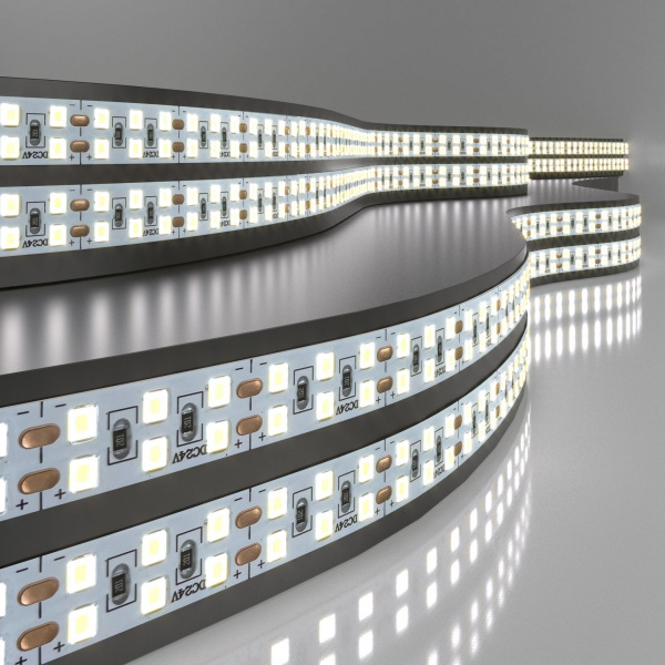 Светодиодная лента 240 LED 18 Вт IP20 двухрядная 6500К холодный белый 2835 24V 240Led 18W, бухта 5 м