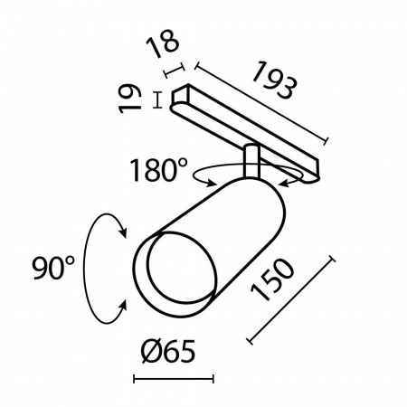 фото Трековый светильник Maytoni Technical Focus LED TR032-2-20W2.7K-M-B, черный