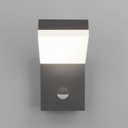 фото Уличный настенный светодиодный светильник Sensor IP54 с датчиком движения 1541 TECHNO LED серый