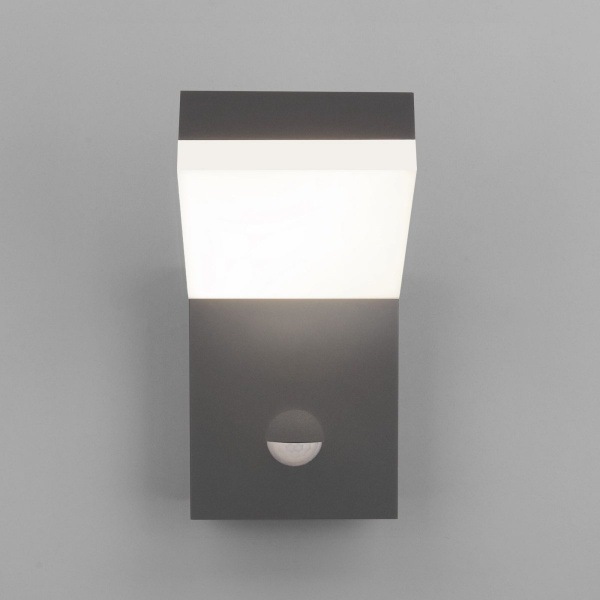 фото Уличный настенный светодиодный светильник Sensor IP54 с датчиком движения 1541 TECHNO LED серый