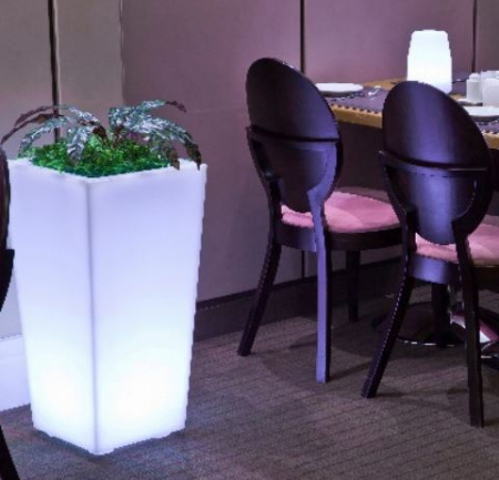 фото Светящееся LED кашпо-конус Flow 220V 4000k 35*35*70