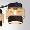 фото Черный/черный, золотой металл/металл, текстиль Подвес Е27 3*60W 220V ANIMAISA MODERNI, арт. 8003/3A