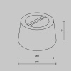 фото Чаша накладная Parity для двойного вывода ленты черная Maytoni Technical TRA130CRDuo-B, черный