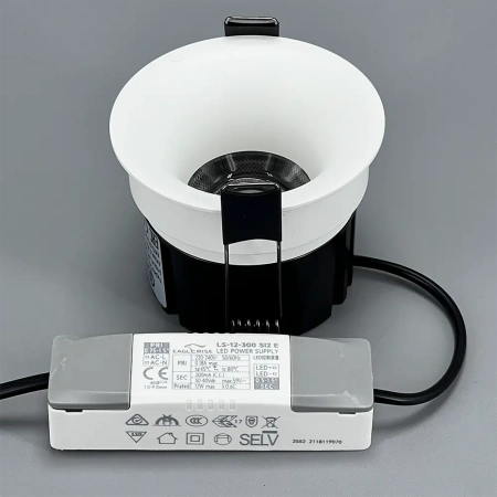 фото Свет-к LED (S1312) встр. круг. 220-240V COB 12W 4000K белый WO