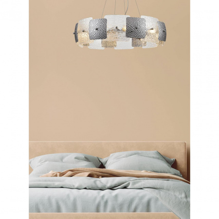 фото Хром/тонированное стекло, металл/стекло Люстра подвесная E14 6*40W 220V LIBERTI MODERNI, арт. 6588/6