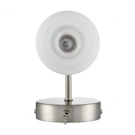 фото Никель/белый металл/стекло Бра Е14 1*40W 220V MAVE COMFI, арт. 8099/1W