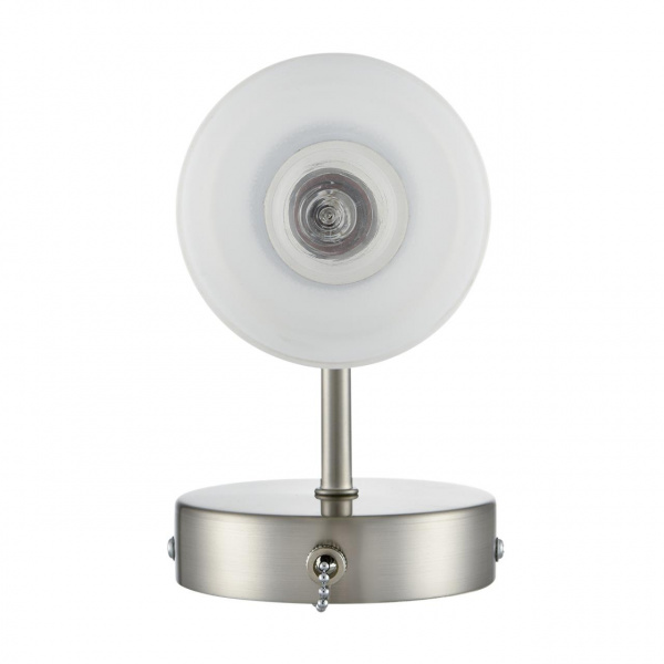 фото Никель/белый металл/стекло Бра Е14 1*40W 220V MAVE COMFI, арт. 8099/1W