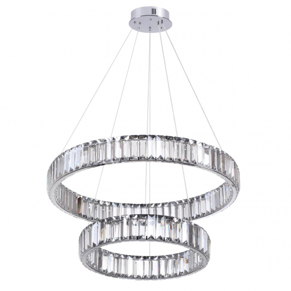 Хром/прозрачный металл/хрусталь Люстра LED 60W 4000K 7140Лм VEKIA L-VISION, арт. 4930/60L