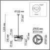фото Никель/белый/серебро/черный, металл/текстиль Подвесной светильник Е27 3*60W 220V INDIRA MODERNI, арт. 8040/3