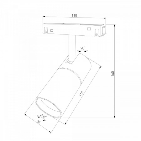 фото Slim Magnetic R01 Трековый светильник 6W 3000K (черный) 85011/01