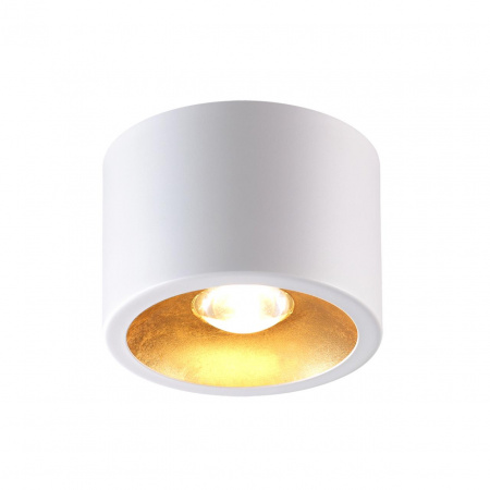 фото Белый с золотым фольг-м Потолочной накладной светильник LED GU10 1*7W 220V GLASGOW (вместо 3877/1CL) HIGHTECH, арт. 6668/1CL