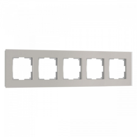 фото Рамка из стекла на 5 постов Senso дымчатый soft-touch W0053117