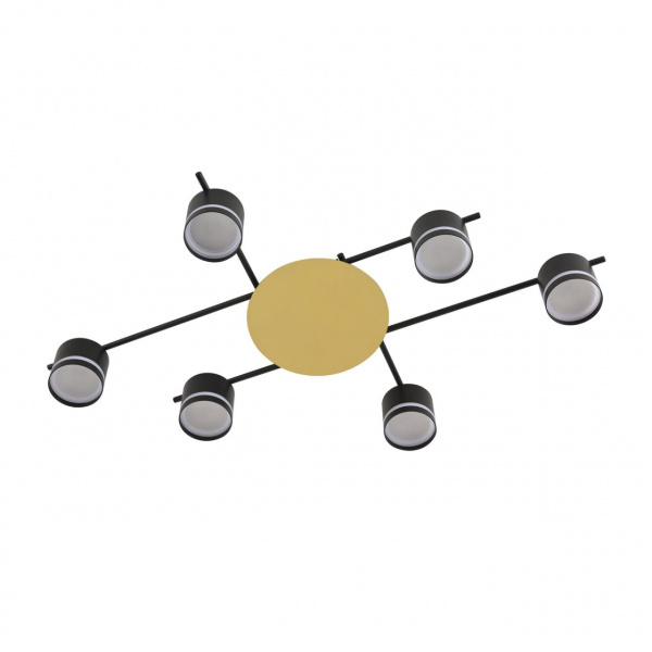 фото Золотой/черный, металл/акрил Светильник потолочный GX53 LED 6*7W 220V BENUA COMFI, арт. 8304/6C