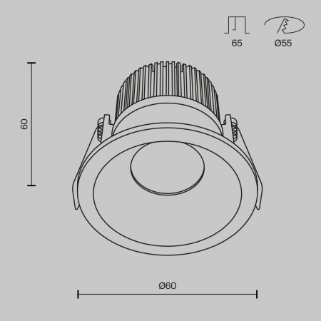 фото Встраиваемый светильник Maytoni Technical Zoom DL034-01-06W3K-B, черный