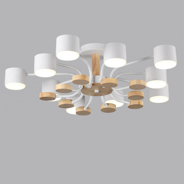 фото Белый, металл/дерево/пластик Потолочный светильник LED GX53 10*9W 220V RONDO COMFI, арт. 8196/10C