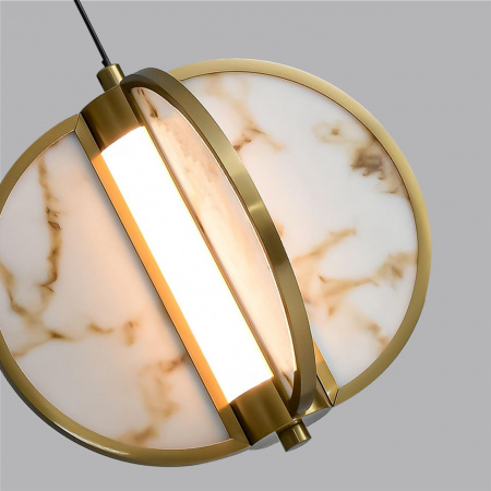 фото Подвесной светильник бронзовый/металл/акрил/искусственный алебастр IP20 LED 12W 3000K 220V TOSCANA L-VISION, арт. 5447/12L