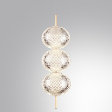 фото Золото/прозрачный, металл/пластик Подвес LED 18W 3000K 220V CAPRICE LEDIO, арт. 6577/18L