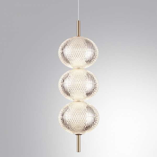 фото Золото/прозрачный, металл/пластик Подвес LED 18W 3000K 220V CAPRICE LEDIO, арт. 6577/18L