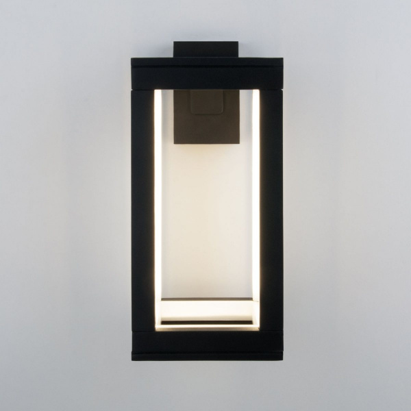 фото Уличный настенный светодиодный светильник Frame LED IP54 1527 TECHNO черный