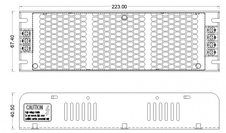 фото Блок питания SWG для светодиодных лент компактный (узкий), 250 W, 12V, T-250-12