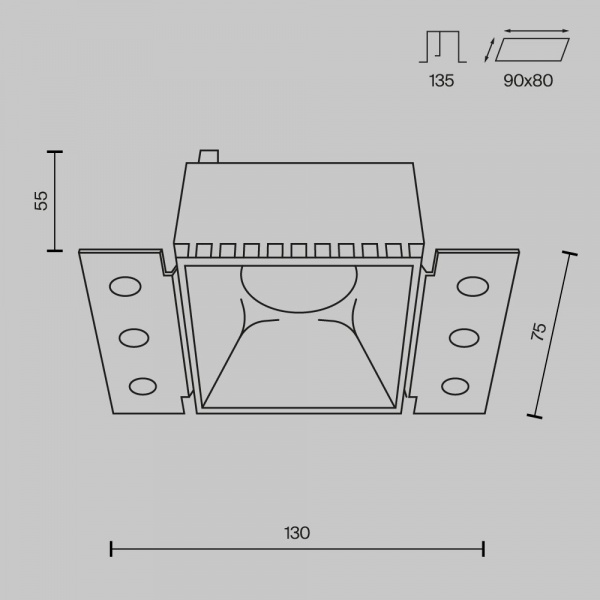 фото Встраиваемый светильник Maytoni Technical Share DL051-01-GU10-SQ-WB, белый