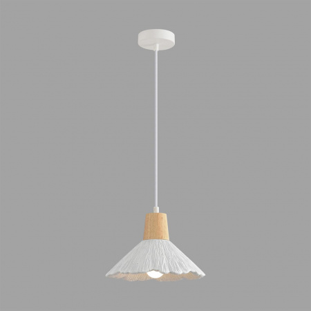 фото Белый/бежевый, металл/дерево/цемент Подвес E27 60W 220V EOLIANA SUSPENTIONI, арт. 8352/1A