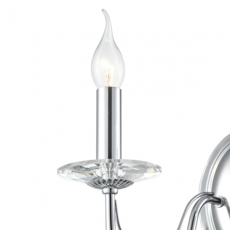 фото Металл/стекло, хром/прозрачный Бра E14 2*40W 220V INCANTO CLASSI, арт. 8034/2W