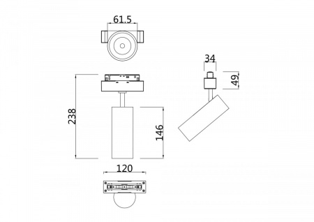 фото Трековый светильник Maytoni Technical Focus LED TR019-2-15W3K-MG, черный
