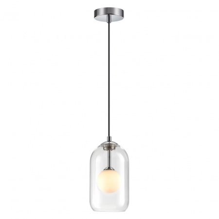 фото Хром/ белый/прозрачный/стекло Подвес G9 1*40W LOSTAR PENDANT, арт. 4953/1