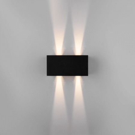 фото Уличный настенный светодиодный светильник с регулируемыми лучами WINNER DOUBLE LED IP54 35137/W черный