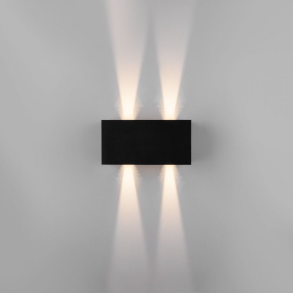 фото Уличный настенный светодиодный светильник с регулируемыми лучами WINNER DOUBLE LED IP54 35137/W черный