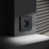фото Накладка для розетки с заземлением и защитными шторками, с USB A+C, S70 (графит)