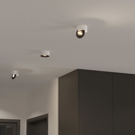 фото Накладной светодиодный светильник Glide белый/черный 25100/LED