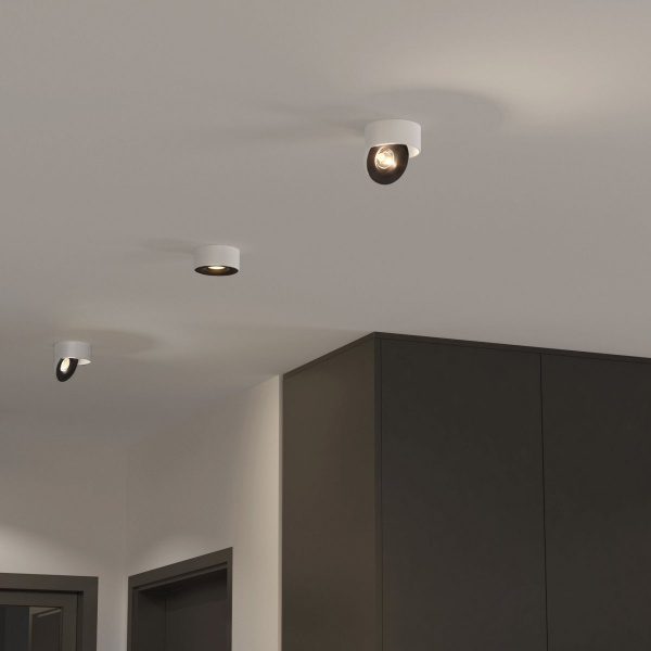 фото Накладной светодиодный светильник Glide белый/черный 25100/LED