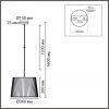 фото Бронза/черный/бежевый, металл/текстиль Подвес E27 1*60W 220V TUNE MODERNI, арт. 8302/1