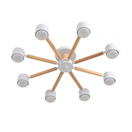 фото Белый, дерево/металл Светильник потолочный GX53 LED 8*7W 220V VUDI COMFI, арт. 8306/8C