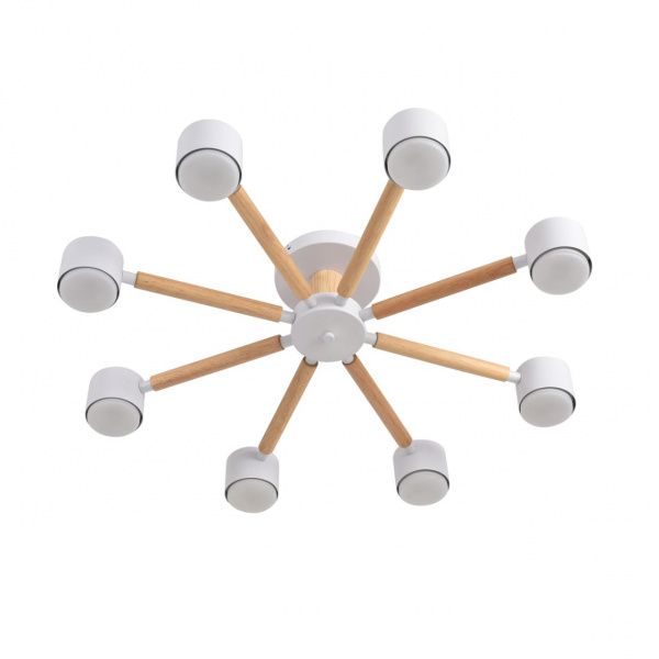 фото Белый, дерево/металл Светильник потолочный GX53 LED 8*7W 220V VUDI COMFI, арт. 8306/8C