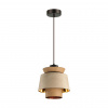 Св. коричневый/золотой/металл/экокожа Подвес E27 60W KRESSA PENDANT, арт. 4992/1