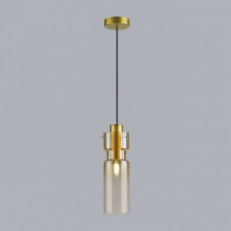 фото Золотой/янтарный/металл/стекло Подвес E27 1*40W SCROW PENDANT, арт. 5057/1A