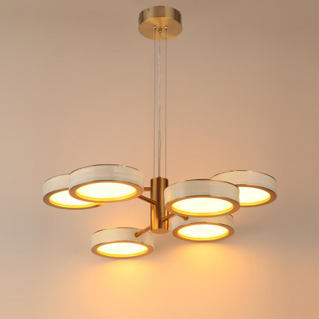 фото Молочный/античная бронза/металл/керамика/акрил Люстра LED 99W 2000К/3000K/4000K RIVIERA L-VISION, арт. 5450/99L