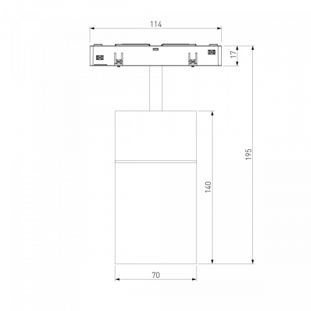 фото Slim Magnetic Трековый светильник для радиусного шинопровода 20W 4200K Comfi чёрный Ø 1200мм 85190/01