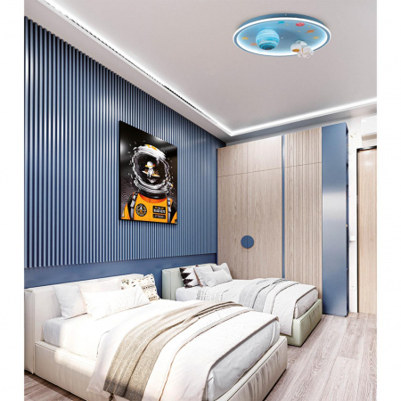 фото Белый, синий Потолочный светильник с ПДУ LED 83W 3000-6000K 220V ATLAS LEDIO, арт. 6507/80CL