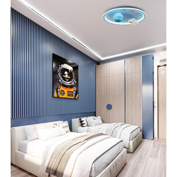 фото Белый, синий Потолочный светильник с ПДУ LED 83W 3000-6000K 220V ATLAS LEDIO, арт. 6507/80CL