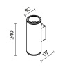 фото Уличный настенный светильник Maytoni Outdoor Shim O303WL-L24GF3K, графит