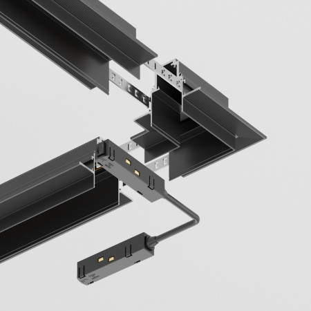 фото Коннектор угловой Gravity встраиваемый черный Maytoni Technical TRX010CL-22B