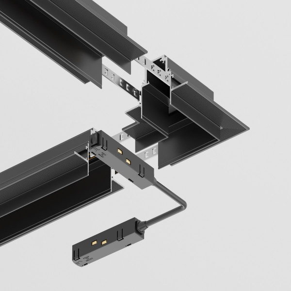 фото Коннектор угловой Gravity встраиваемый черный Maytoni Technical TRX010CL-22B