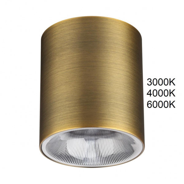 Светильник бронза/металл IP20 LED 12W 840Лм 3000K/4000K/6000K 36° 220-240V BRIM HIGHTECH, арт. 7137/12CL