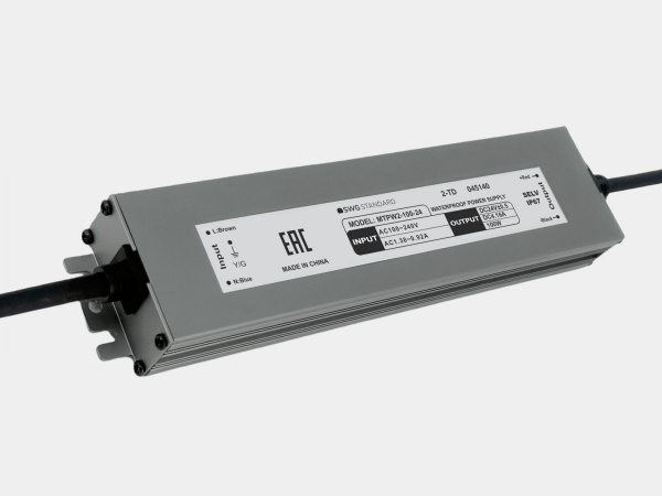 Блок питания SWG для светодиодных лент 24 В, 100 Вт, IP67, MTPW2-100-24